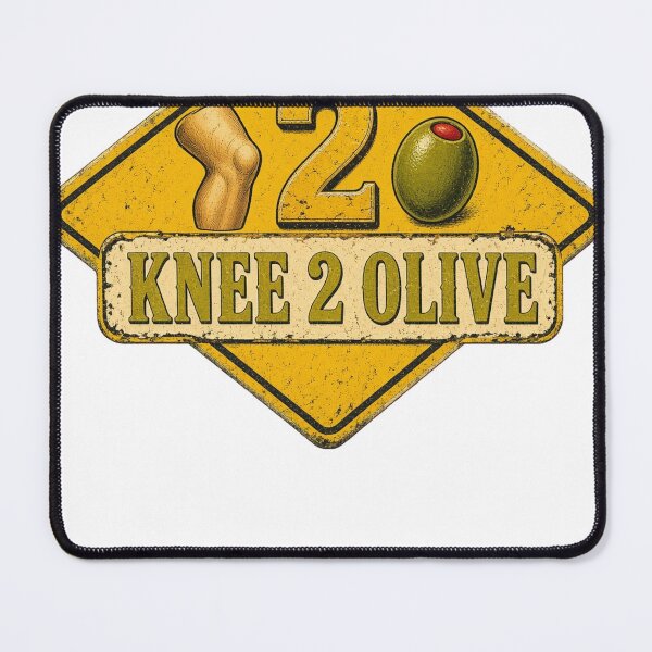 Item preview, Knee 2 Olive Funny Meme Pun Rebus designed and sold by HappyVibration.
