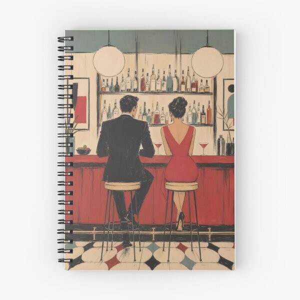 Item preview, Mid-Century Modern Bar Scene Couple designed and sold by NeilCoo.