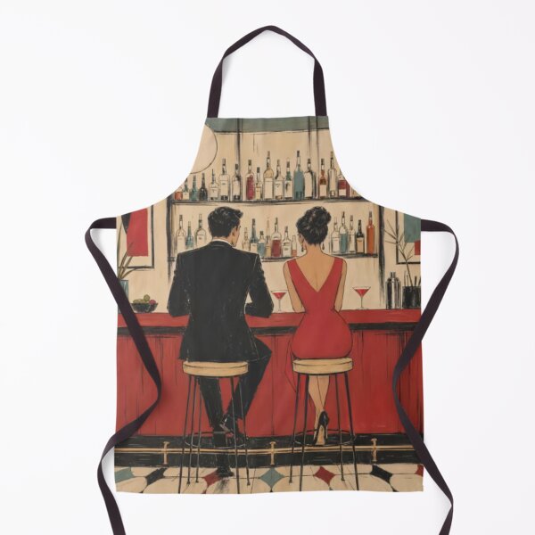Item preview, Mid-Century Modern Bar Scene Couple designed and sold by NeilCoo.