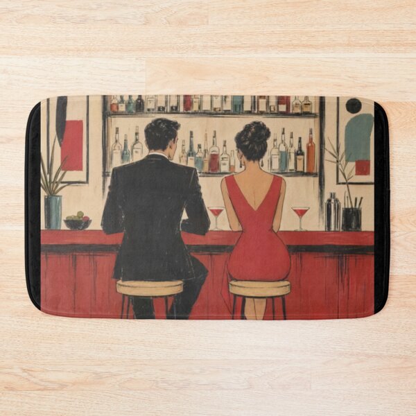 Item preview, Mid-Century Modern Bar Scene Couple designed and sold by NeilCoo.