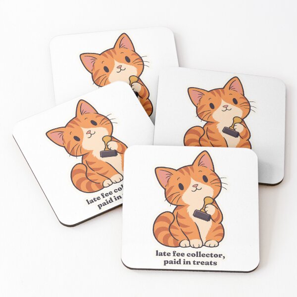 Item preview, Orange Cat Librarian Late Fees Paid in Treats designed and sold by OuqCreations.