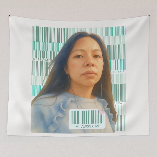 Item preview, Human Barcode Aesthetic Portrait Art designed and sold by Liberarteprint.