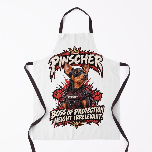 Item preview, Pinscher Boss Of Protection Funny Dog Security Art designed and sold by CrazySzoopWorld.