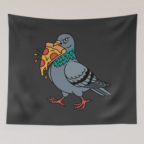 Item preview, Pigeon Tattoo Flash With Pizza designed and sold by Rariks.