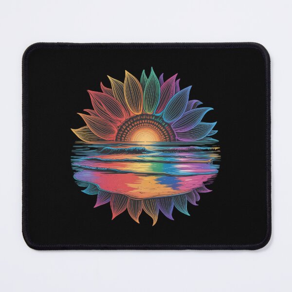 Item preview, a sandy beach with the sun setting on the horizon behind the ocean  designed and sold by 123ks.