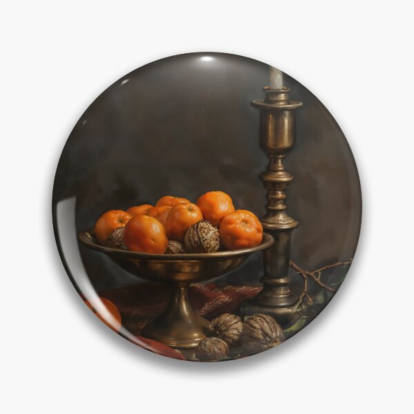 Item preview, Gothic Christmas Citrus And Candle Still Life Painting designed and sold by DarkHolyQueen.