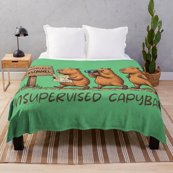 Item preview, Unsupervised Capybara Expedition designed and sold by FerminaDesigns.