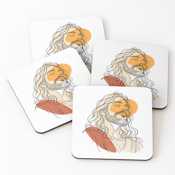 Item preview, Minimalist Jesus Line Art Christian Portrait designed and sold by RetroPop23.