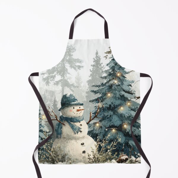 Item preview, Cozy Winter Snowman in Snowy Pine Forest designed and sold by Deepsleepstudio.