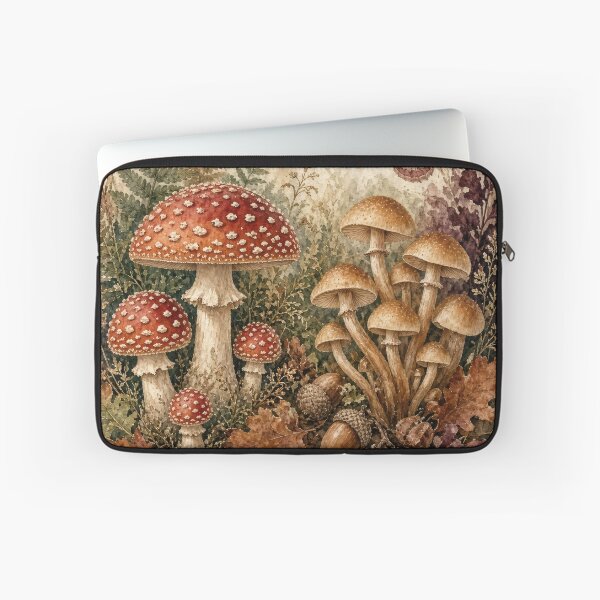 Item preview, Autumnal Enchantment Forest Mushroom Art designed and sold by HappyOops.