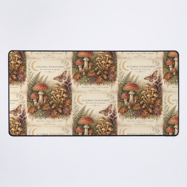 Item preview, Autumnal Enchantment Forest Mushroom Art designed and sold by HappyOops.