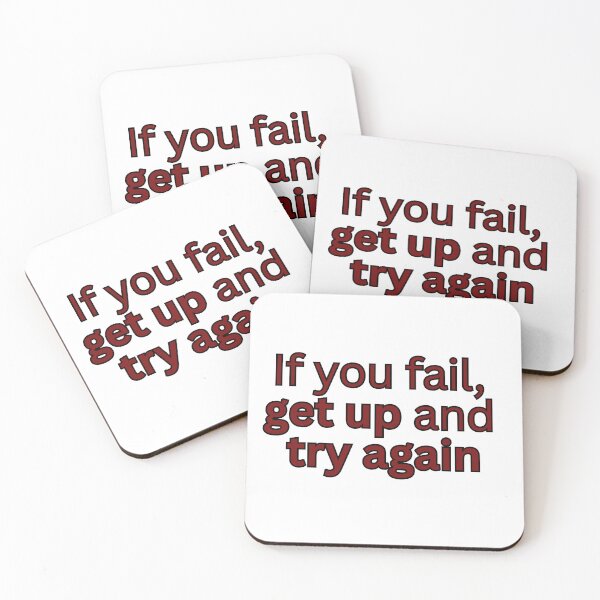 Item preview, If you fail, get up and try again-motivational quote designed and sold by Omer's store.