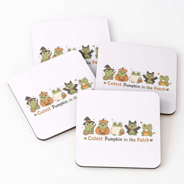 Item preview, Cutest Pumpkin in the Patch Cute Halloween Frogs Lineup | Kawaii Spooky Season Nursery Art & Pumpkin Patch Illustration designed and sold by illeN-Art-World.