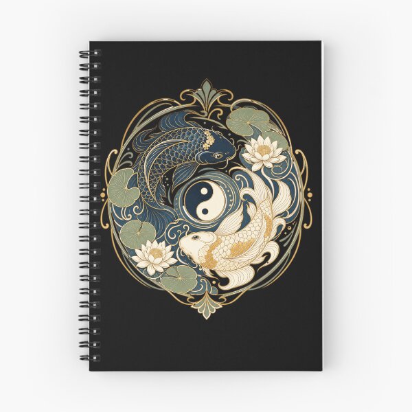 Item preview, Japanese Koi Fish Yin Yang Lotus Art Design designed and sold by BearLoveDesign.
