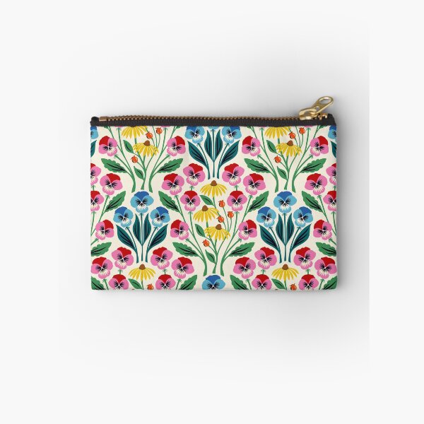 Item preview, Pansy flower meadow in a rainbow of colors  designed and sold by Jennifer Ladd.