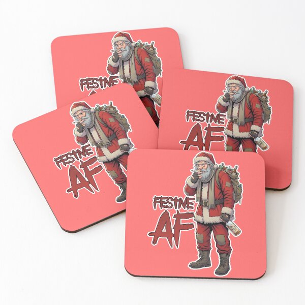 Item preview, Festive AF Bad Santa - Funny Grumpy Christmas Humour Art designed and sold by Silly Goose Party.