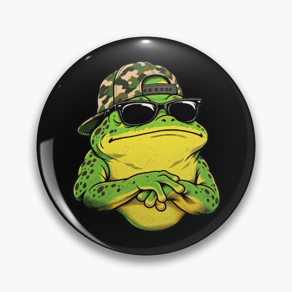 Item preview, Camouflage Frog Fisher Outdoor Wildlife Portrait Artwork designed and sold by Aqouiatiqe.