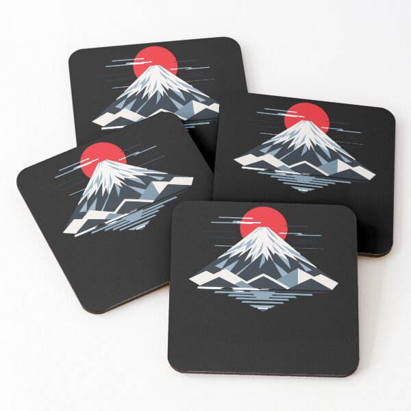 Item preview, Minimalist Mount Fuji Japan Rising Sun Reflection designed and sold by BearLoveDesign.