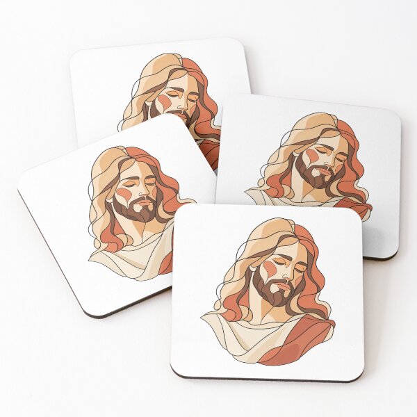 Item preview, Minimalist Jesus Abstract Portrait Christian Line Art designed and sold by RetroPop23.