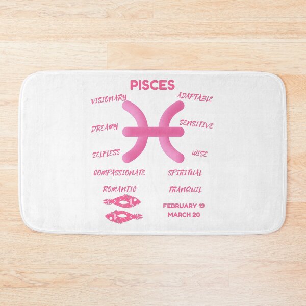 Item preview, Pisces Zodiac Sign Astrology Symbol Horoscope - Soft Pink & White designed and sold by ZODIARA.