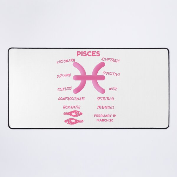 Item preview, Pisces Zodiac Sign Astrology Symbol Horoscope - Soft Pink & White designed and sold by ZODIARA.