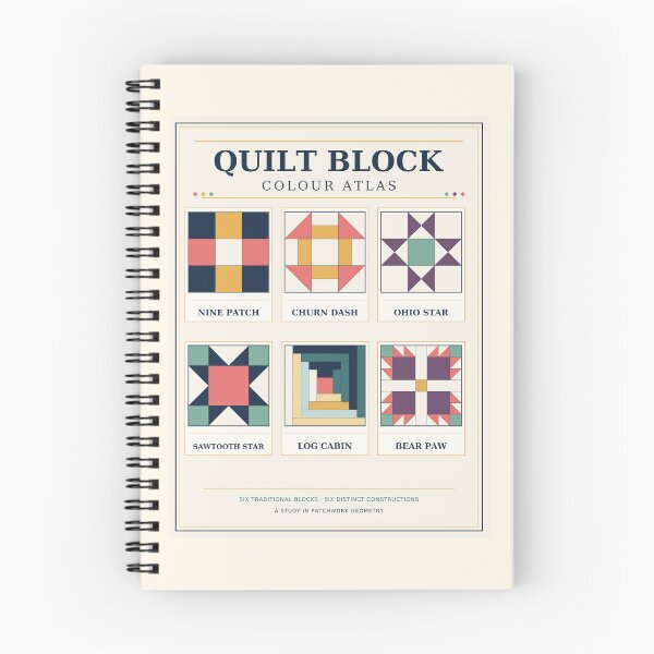 Item preview, Quilt Block Colour Atlas – Six Traditional Patchwork Blocks designed and sold by astersgraphics.