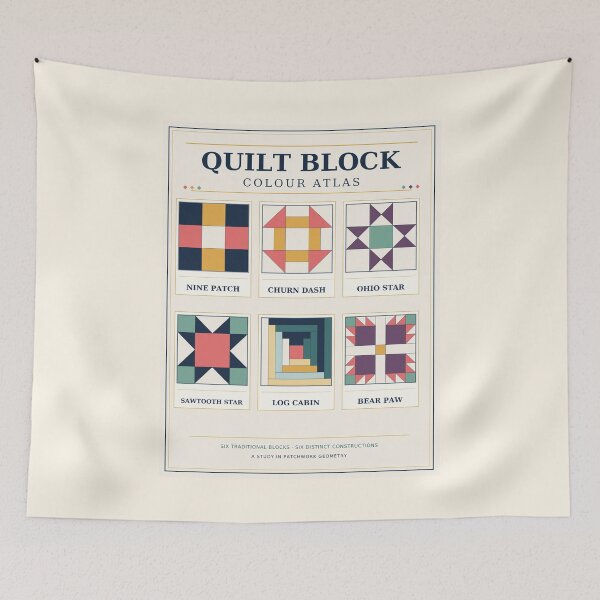 Item preview, Quilt Block Colour Atlas – Six Traditional Patchwork Blocks designed and sold by astersgraphics.