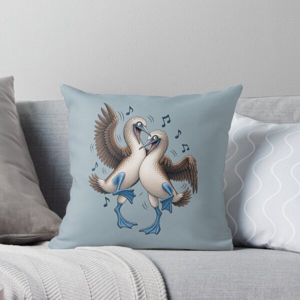 Item preview, Funny Blue-Footed Boobies Dancing Singing Cartoon – Cute Bird Humor T-Shirt Design  designed and sold by SilentPowerArt.
