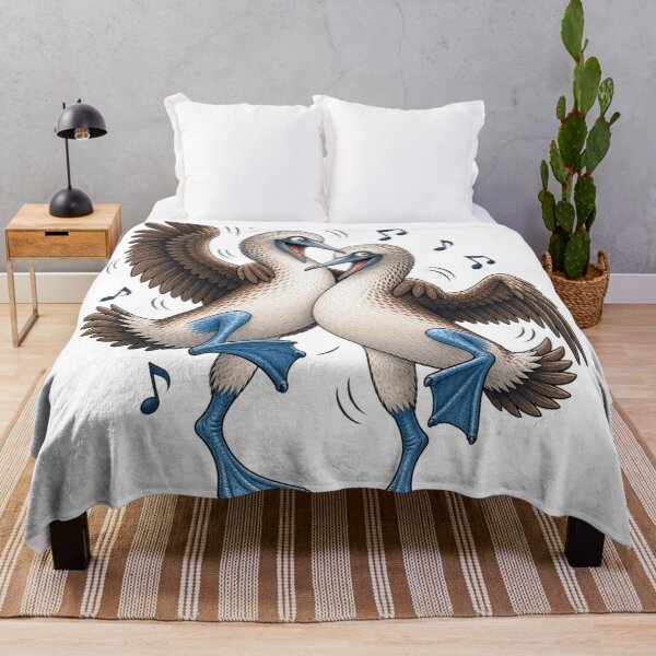 Item preview, Funny Blue-Footed Boobies Dancing Singing Cartoon – Cute Bird Humor T-Shirt Design designed and sold by SilentPowerArt.