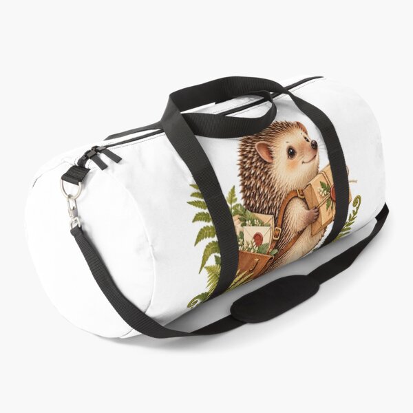 Item preview, Hedgehog Carrying a Parcel in Ferns – Snail Mail Illustration designed and sold by Xnuery.