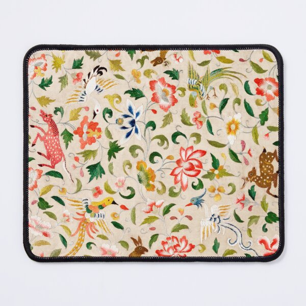 Item preview, Asian textile with animals, birds, and flowers from the late 12th–14th century designed and sold by AngyDesigns49.