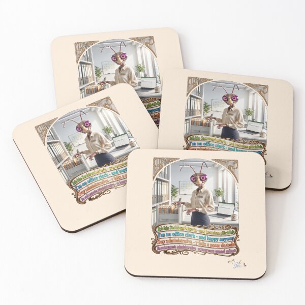Item preview, Grasshopper JOGUE by HERMIE: Office Clerk Female Admin Job Pop Art designed and sold by HERMIE-design.