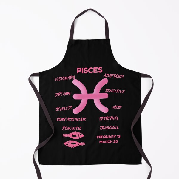Item preview, Pisces Zodiac Sign Astrology Symbol Horoscope - Soft Pink & Black designed and sold by ZODIARA.