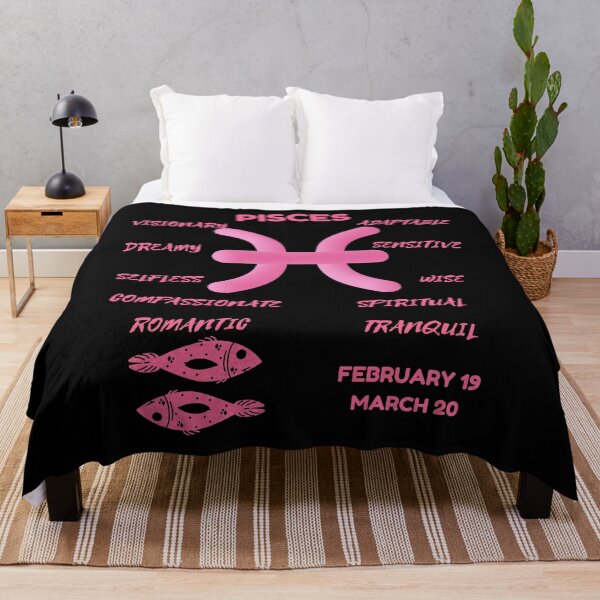 Item preview, Pisces Zodiac Sign Astrology Symbol Horoscope - Soft Pink & Black designed and sold by ZODIARA.