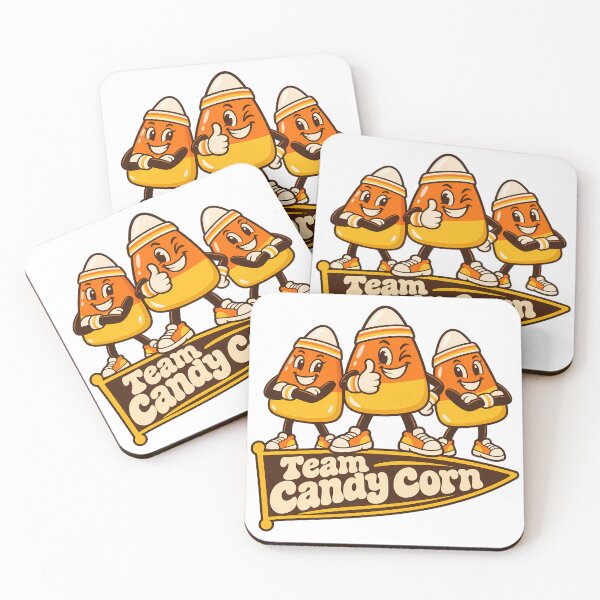 Item preview, Team Candy Corn Retro Cartoon Mascots designed and sold by bwanaboards.