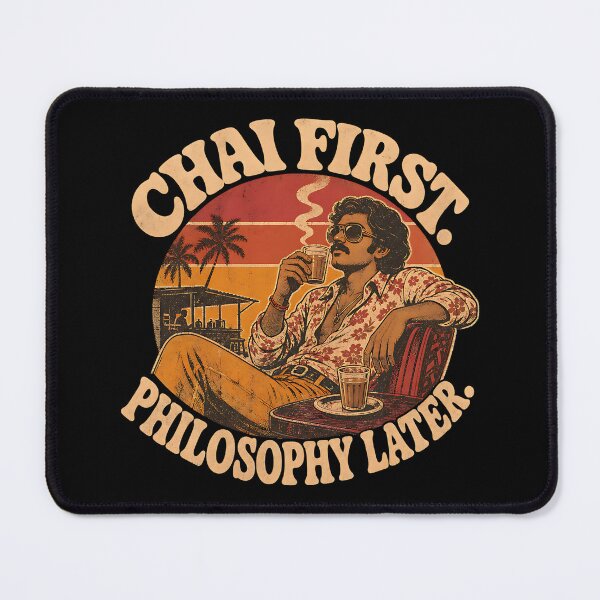 Item preview, Chai First. Philosophy Later. – Retro 70s Chai Lover Graphic designed and sold by Per My Last Nerve Studio.