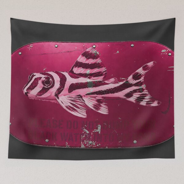 Item preview, Please Don’t Dump Your Black Water – Zebra Pleco Vintage Cover designed and sold by monolithstudio.