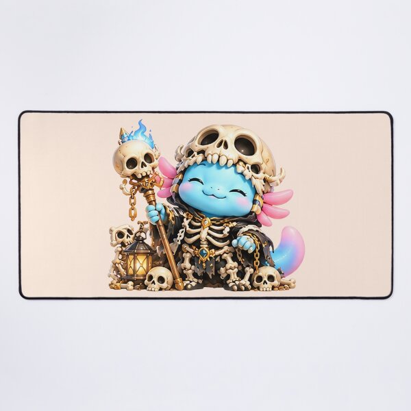 Item preview, Lolan the Skeleton | Cute Axolotl Skeleton | Fantasy Character Art designed and sold by Zaru Art Studio.