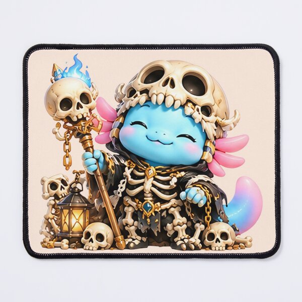 Item preview, Lolan the Skeleton | Cute Axolotl Skeleton | Fantasy Character Art designed and sold by Zaru Art Studio.