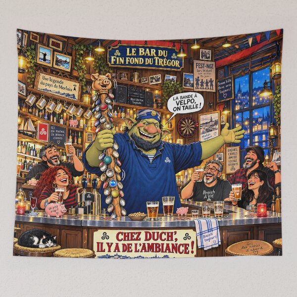 Item preview, The Bar in the heart of Trégor – Chez Duch’ designed and sold by sirmarleyart.