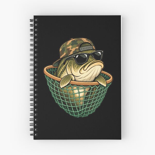 Item preview, Camouflage Bass Fisher Net Outdoor Lake Portrait Artwork designed and sold by Aqouiatiqe.