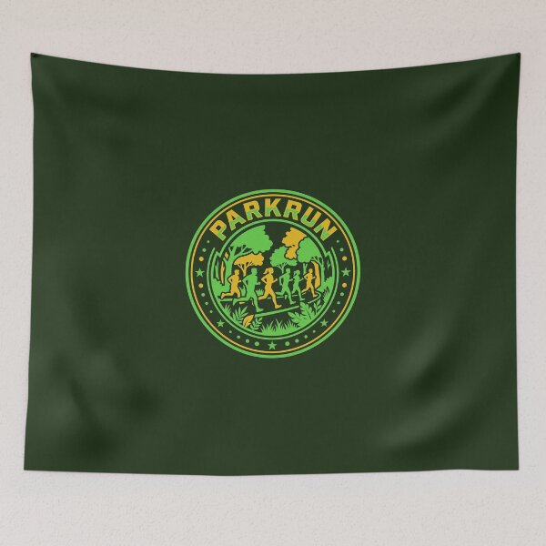 Item preview, Parkrun Retro Green Seal Running Club Forest Trail Runner Graphic designed and sold by KiwiRider.