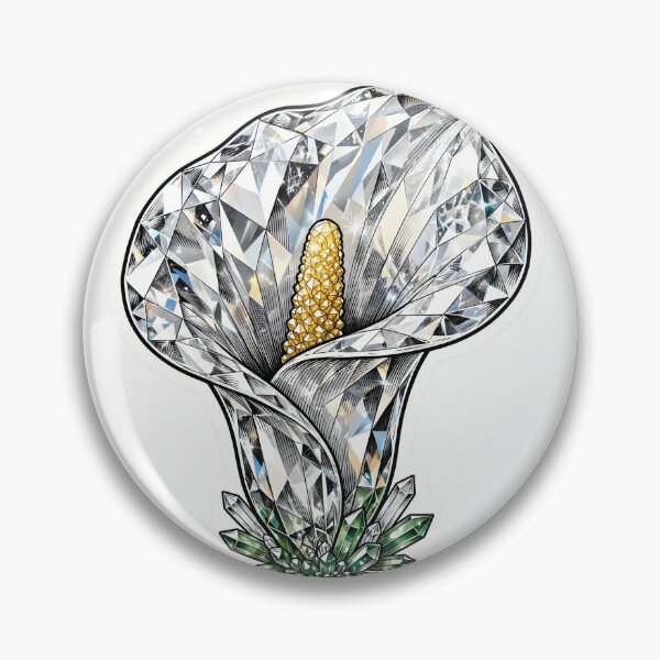 Item preview, Calla Lily Crystal Sticker - White Alcatraz Diamond Real Color designed and sold by Crystal Critters .