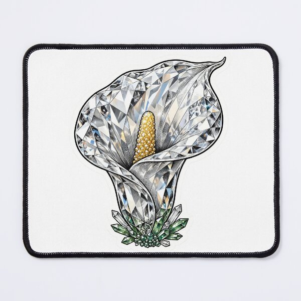 Item preview, Calla Lily Crystal Sticker - White Alcatraz Diamond Real Color designed and sold by Crystal Critters .