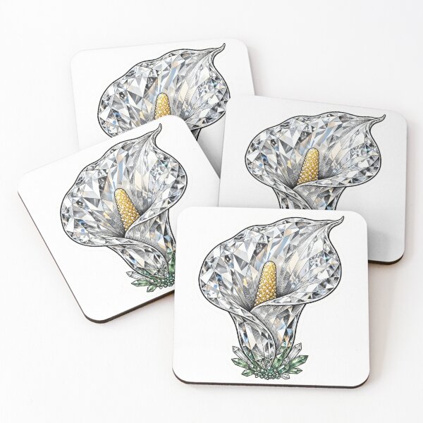 Item preview, Calla Lily Crystal Sticker - White Alcatraz Diamond Real Color designed and sold by Crystal Critters .