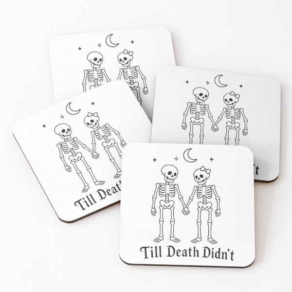 Item preview, Till Death Didn't – Sarcastic Skeleton Couple Gothic Graphic designed and sold by Per My Last Nerve Studio.