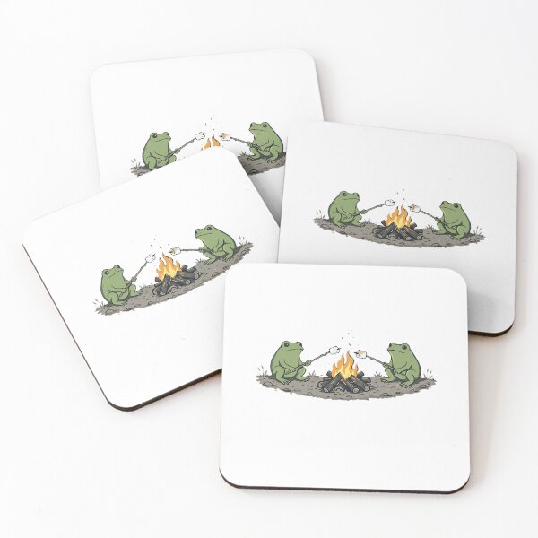 Item preview, Together Till We Croak Frogs Campfire designed and sold by KristiTaylorArt.