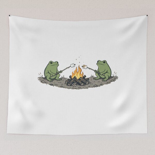 Item preview, Together Till We Croak Frogs Campfire designed and sold by KristiTaylorArt.