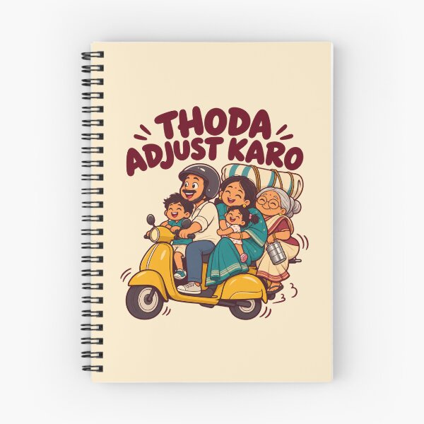 Item preview, Funny Desi Thoda Adjust Karo Indian Family Scooter designed and sold by Fanverse Merchandise.