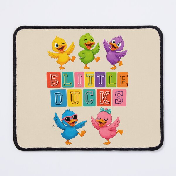 Item preview, Happy Vibing five cool colorful little ducks designed and sold by SharingLove.